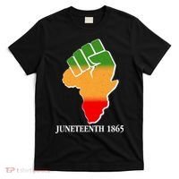 Traditional African Colors Protest Fist Juneteenth T-Shirt thumb 0