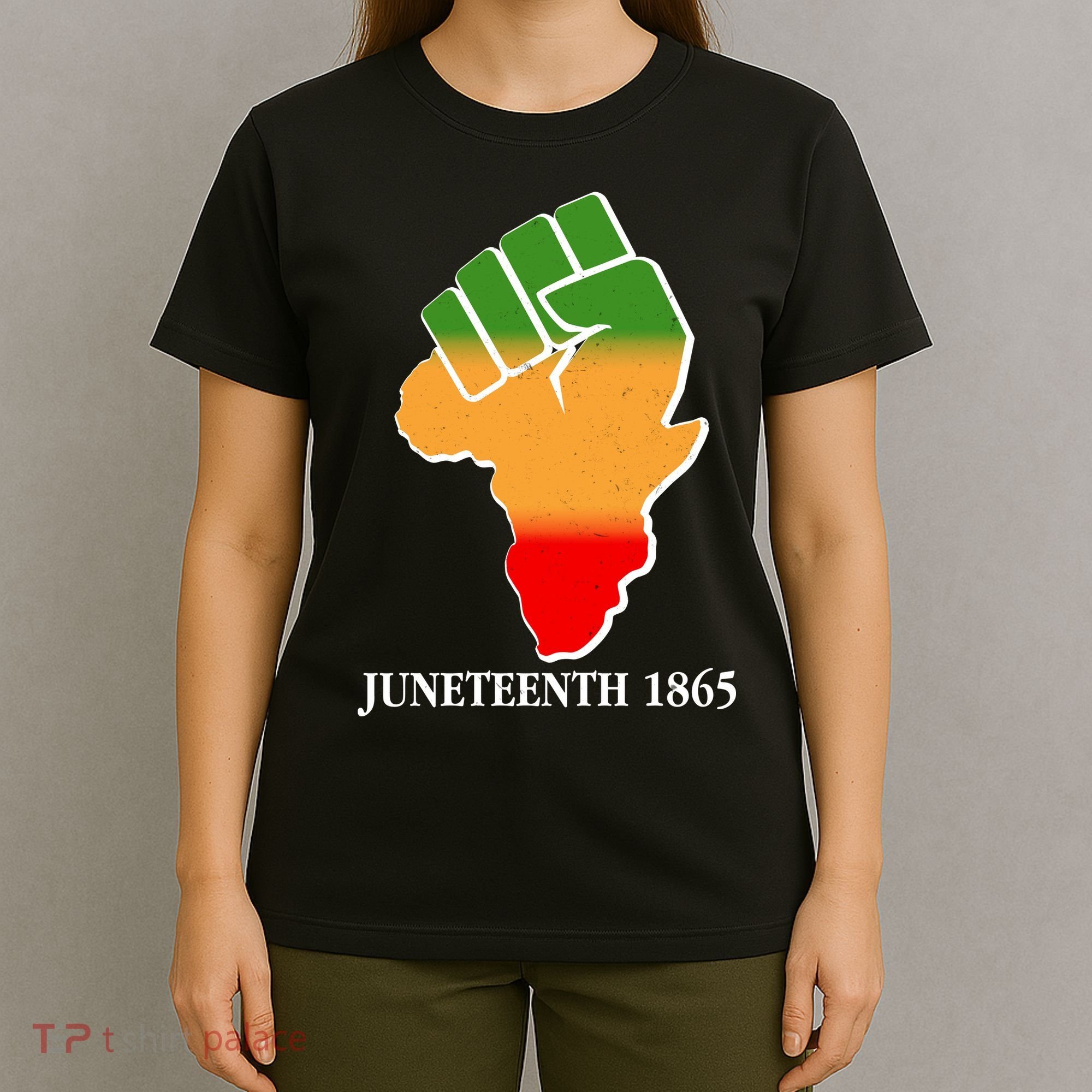 Traditional African Colors Protest Fist Juneteenth T-Shirt
