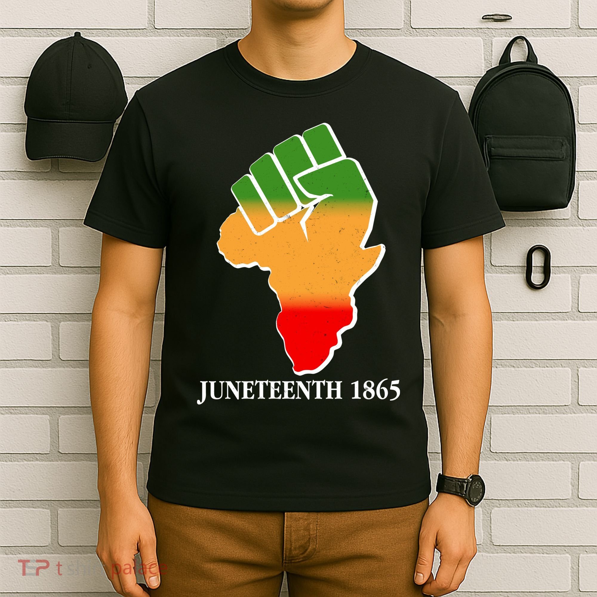 Traditional African Colors Protest Fist Juneteenth T-Shirt