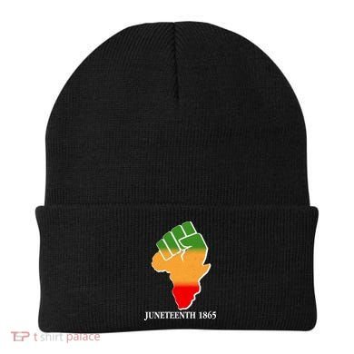 Traditional African Colors Protest Fist Juneteenth Beanie