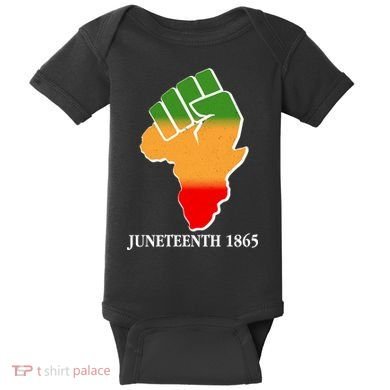 Traditional African Colors Protest Fist Juneteenth Baby Bodysuit
