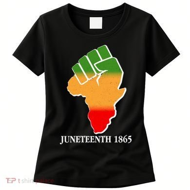 Traditional African Colors Protest Fist Juneteenth Women's T-Shirt