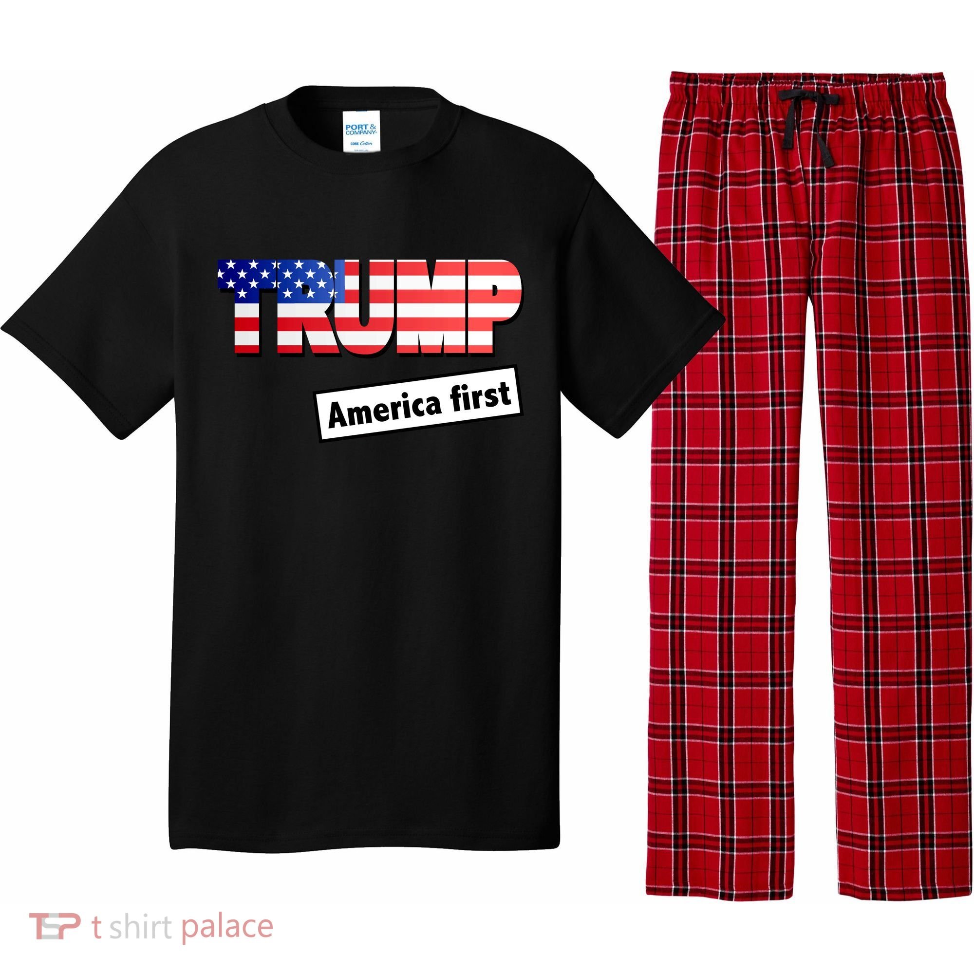 America First Donald Trump Pajama Set