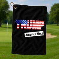 America First Donald Trump Golf Towel thumb 1