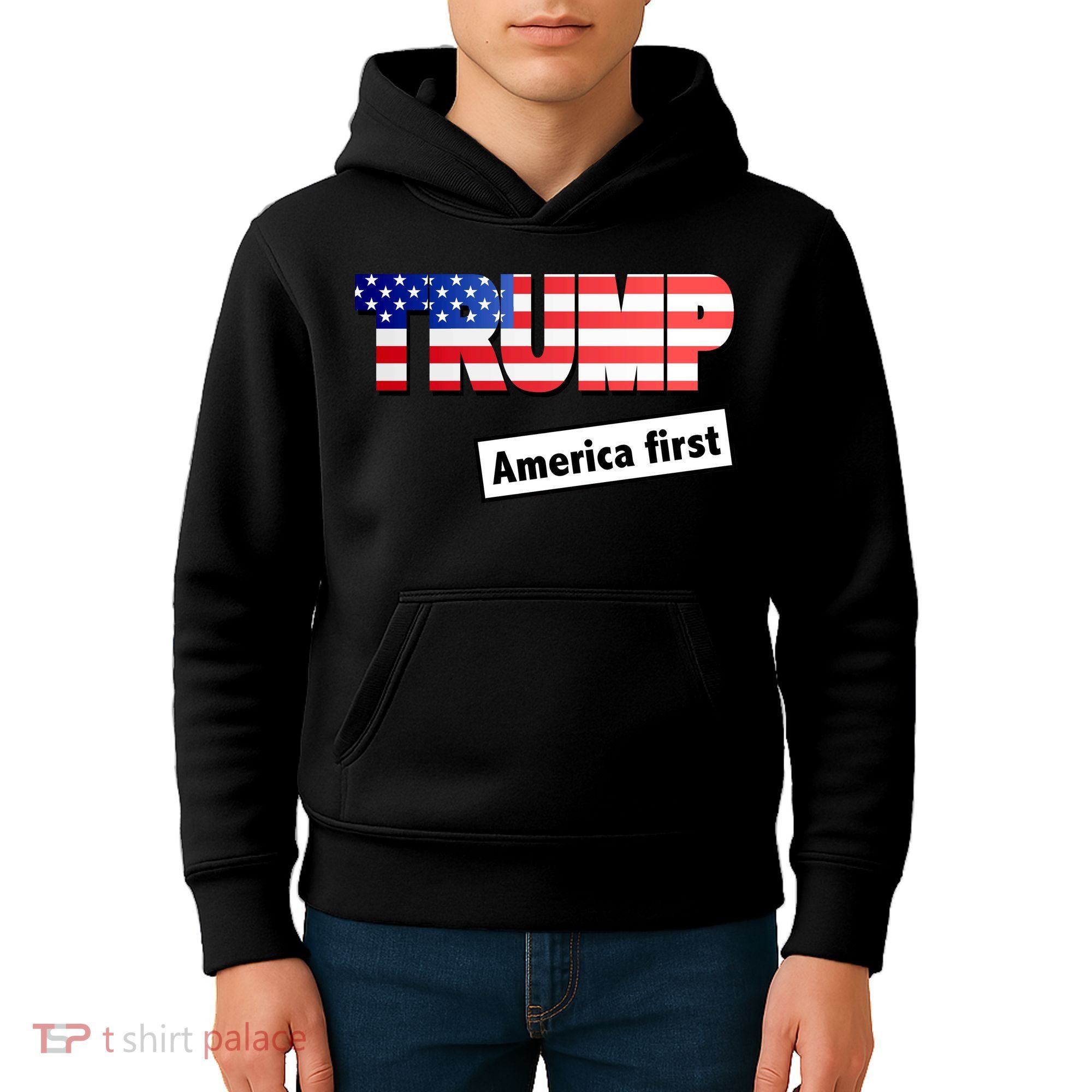 America First Donald Trump Kids Hoodie