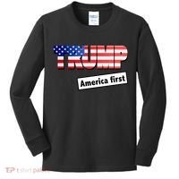 America First Donald Trump Kids Long Sleeve Shirt thumb 0