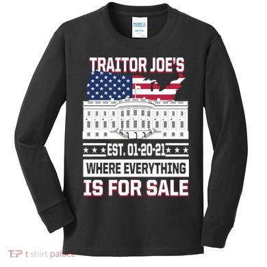 Traitor Joe's Where Everything Is For Sale Kids Long Sleeve Shirt