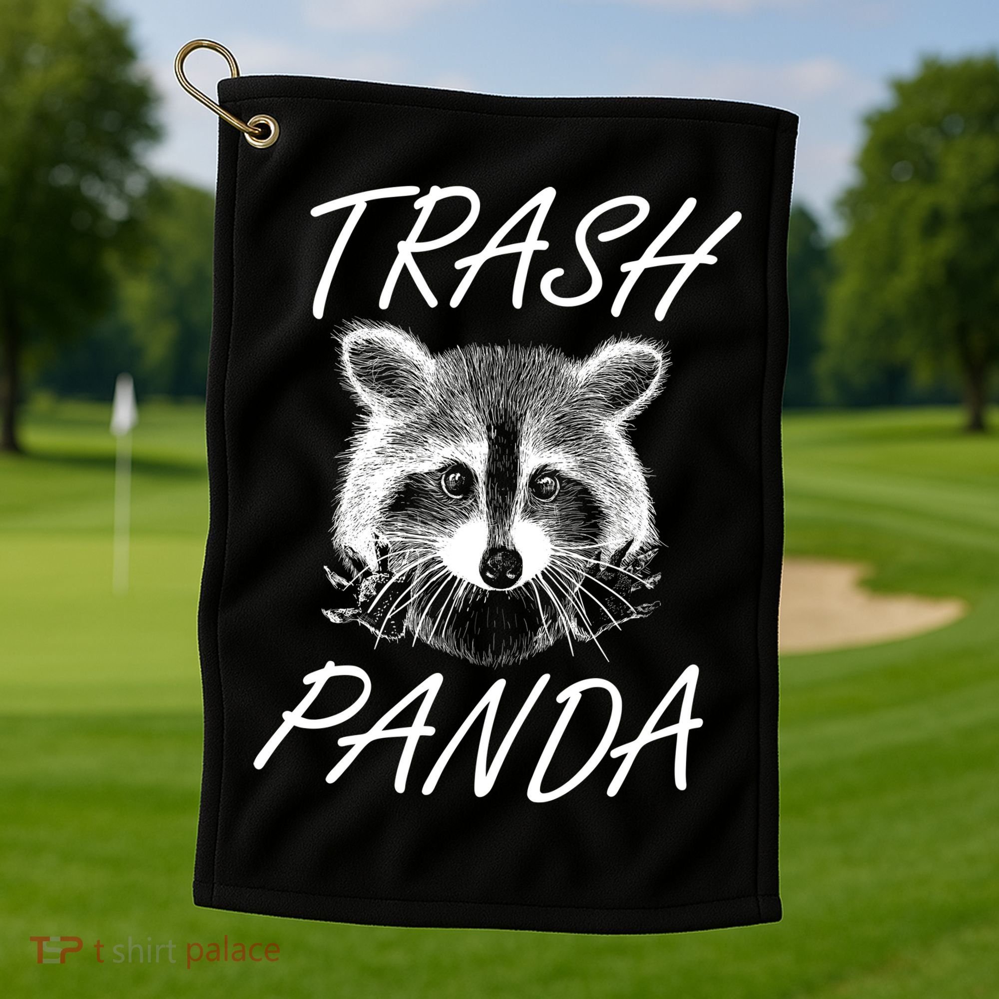 Trash Panda Funny Raccoon Golf Towel