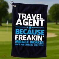 Travel Agent Miracle Worker Golf Towel thumb 1