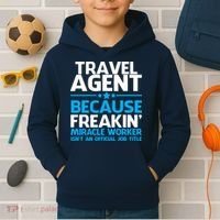 Travel Agent Miracle Worker Kids Hoodie thumb 2