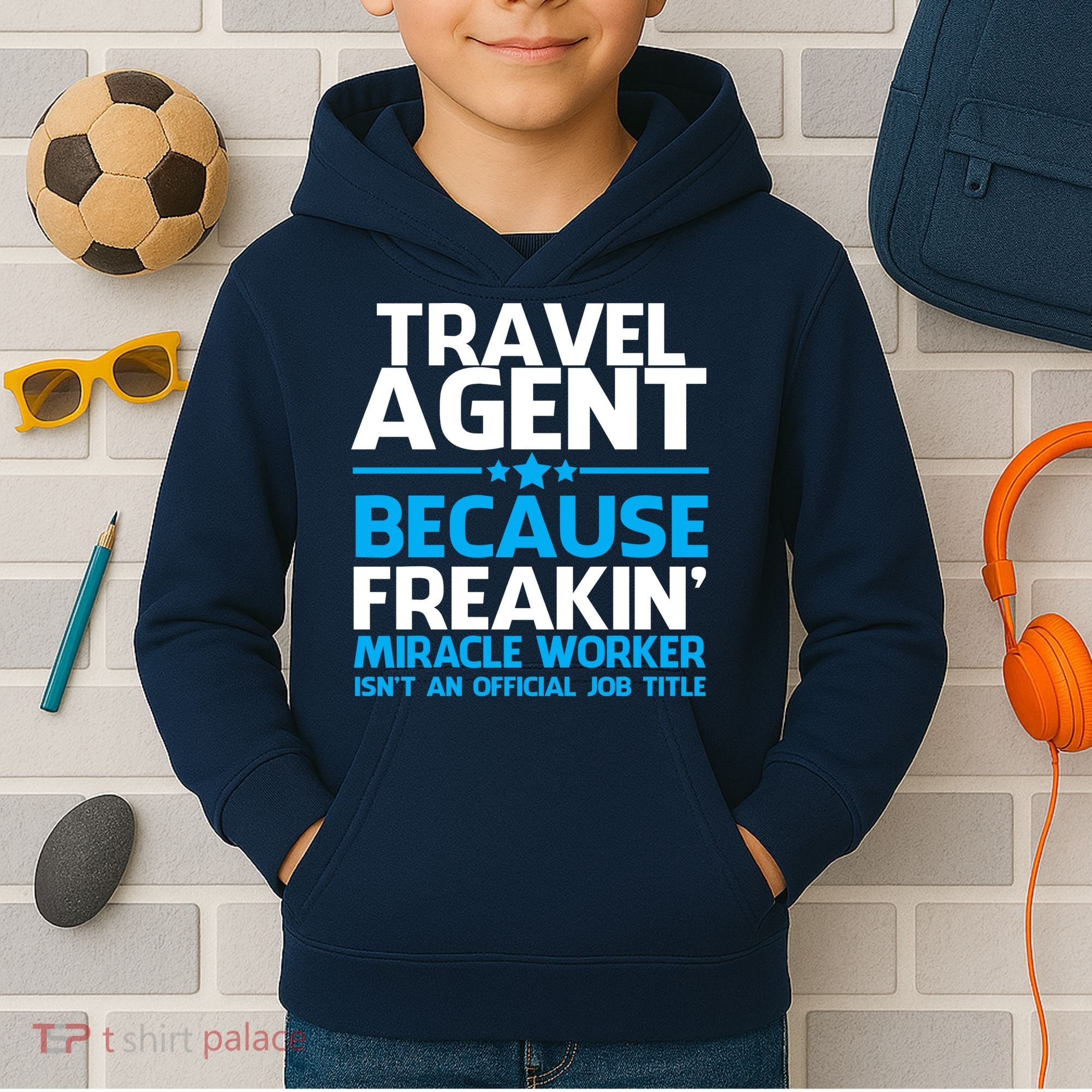 Travel Agent Miracle Worker Kids Hoodie