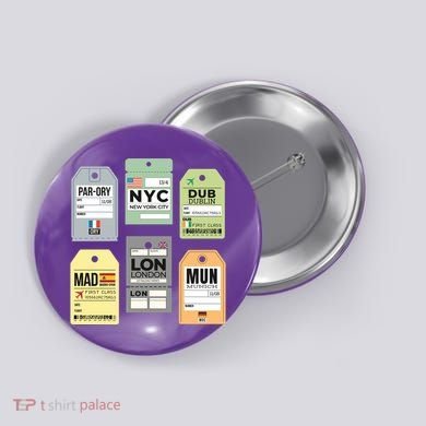 Travel Luggage Tags Button