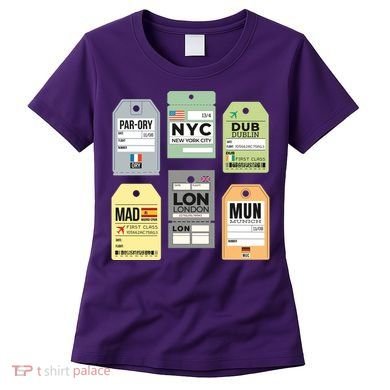 Travel Luggage Tags Women's T-Shirt