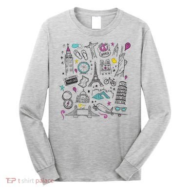 Travel The World Cute Long Sleeve Shirt