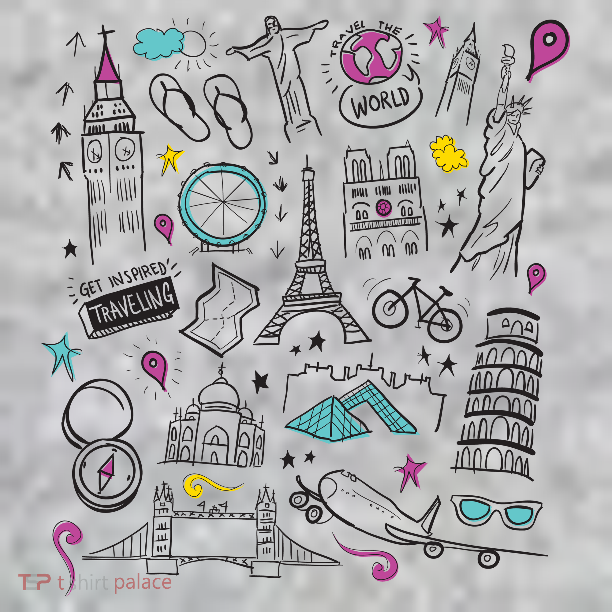 Travel The World Cute Long Sleeve Shirt