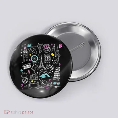 Travel The World Cute Button