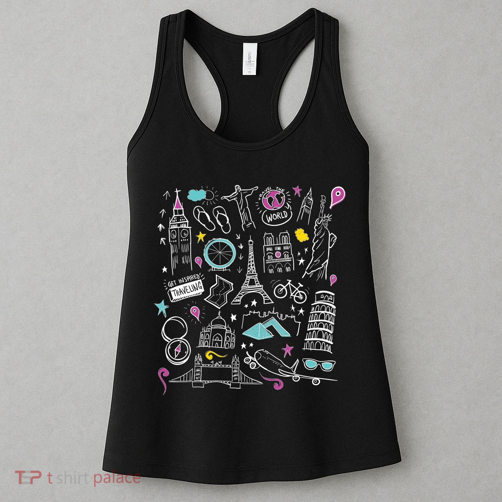 Travel The World Cute Women's Tank Top