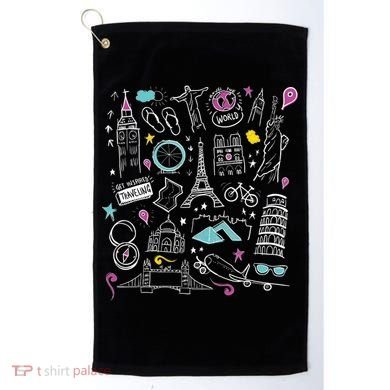 Travel The World Cute Golf Towel