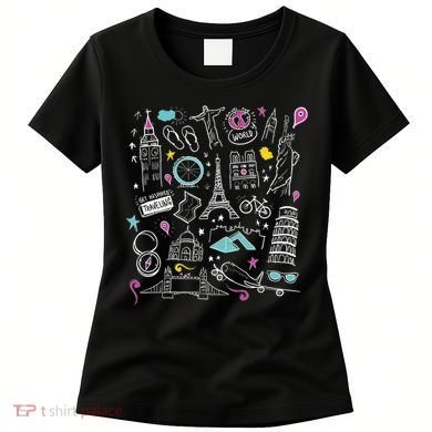 Travel The World Cute Women's T-Shirt