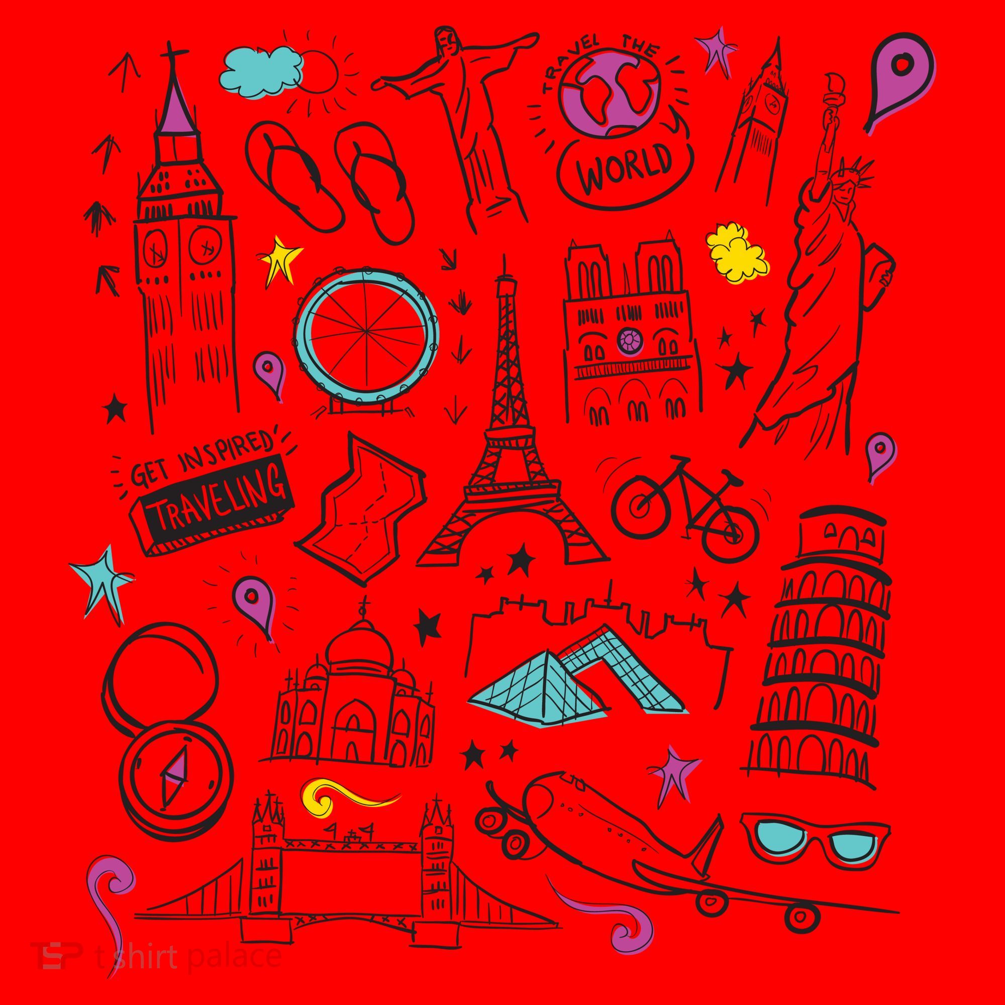 Travel The World Cute Santa Hat