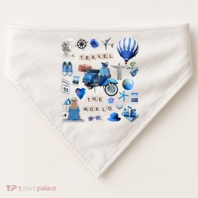Travel The World Tourist USA-Made Doggie Bandana