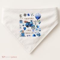 Travel The World Tourist USA-Made Doggie Bandana thumb 0