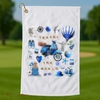 Travel The World Tourist Golf Towel thumb 1