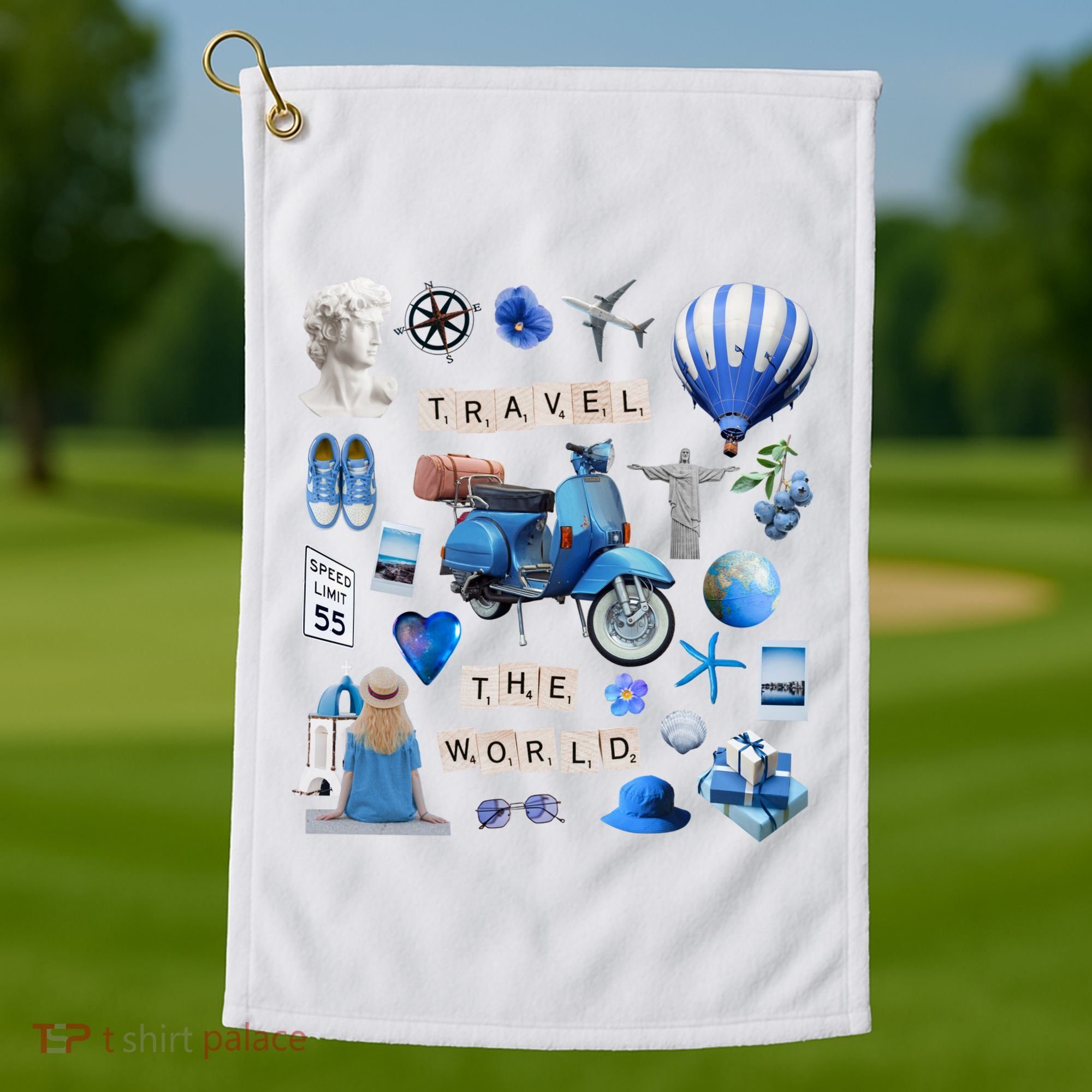 Travel The World Tourist Golf Towel
