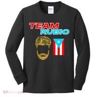 Team Rubio Baseball Puerto Rico Beisbol Los Nuestros Pride Kids Long Sleeve Shirt thumb 0