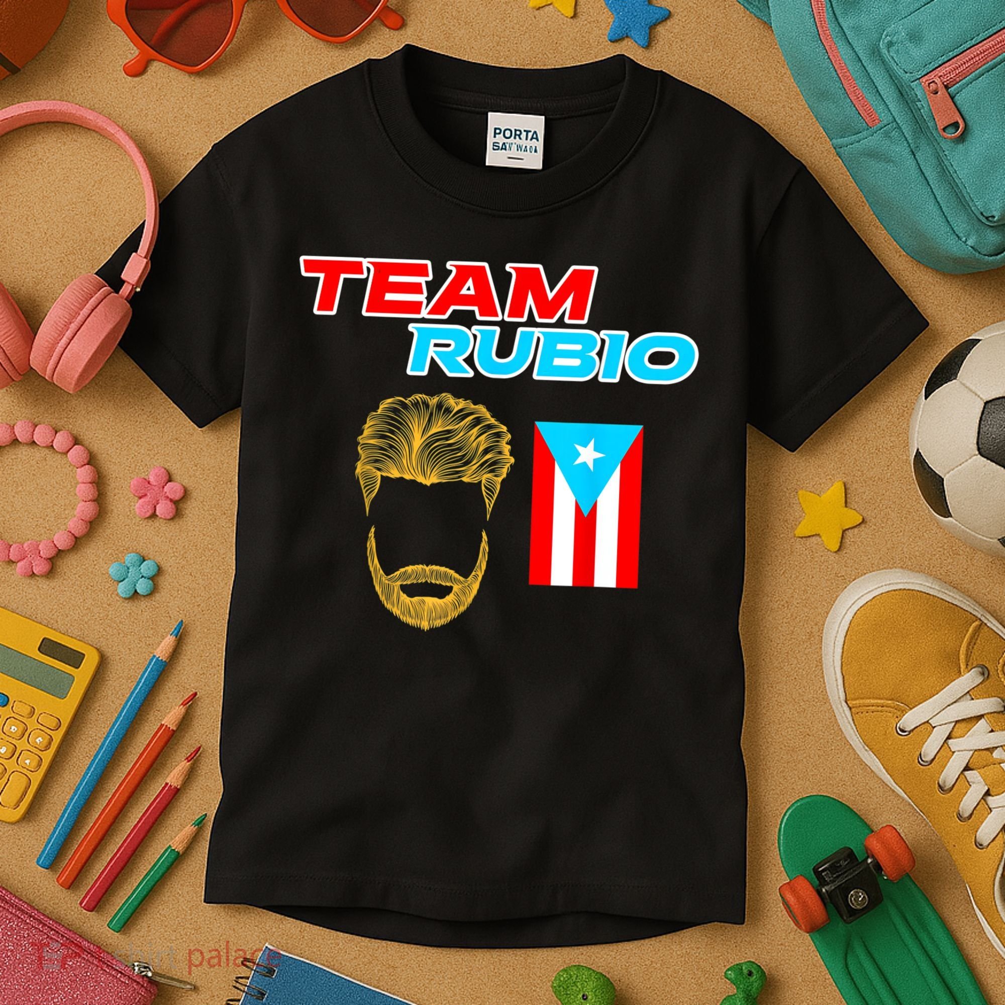 Team Rubio Baseball Puerto Rico Beisbol Los Nuestros Pride Kids T-Shirt