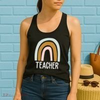 Teacher Rainbow Back To School Women's Tank Top thumb 2
