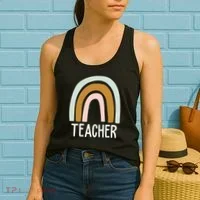 Teacher Rainbow Back To School Women's Tank Top thumb 2