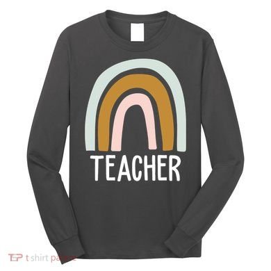 Teacher Rainbow Back To School Long Sleeve Shirt