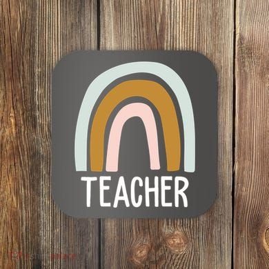Teacher Rainbow Back To School Coaster
