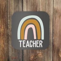 Teacher Rainbow Back To School Coaster thumb 0