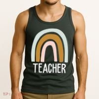 Teacher Rainbow Back To School Tank Top thumb 3