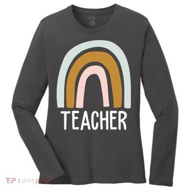 Teacher Rainbow Back To School Women's Long Sleeve Shirt