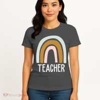 Teacher Rainbow Back To School Women's T-Shirt thumb 4