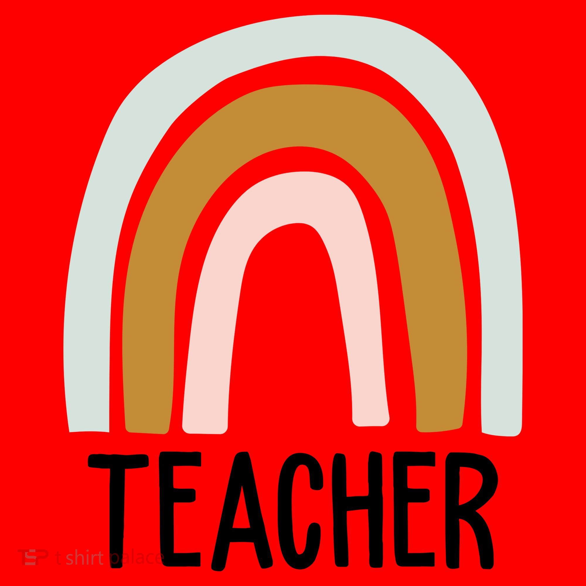 Teacher Rainbow Back To School Santa Hat