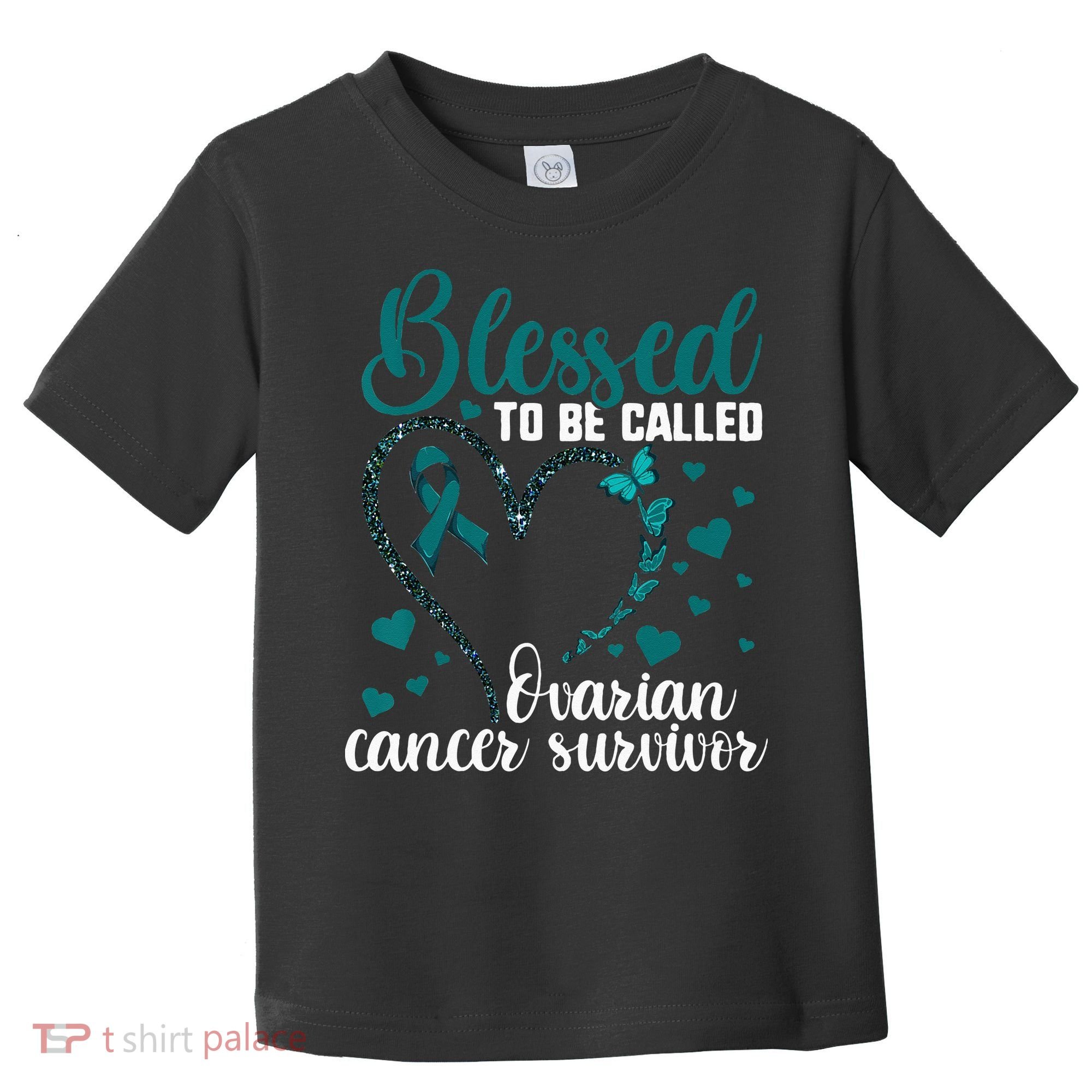 Teal Ribbon Blessed To Be Ovarian Cancer Survivor Toddler T-Shirt