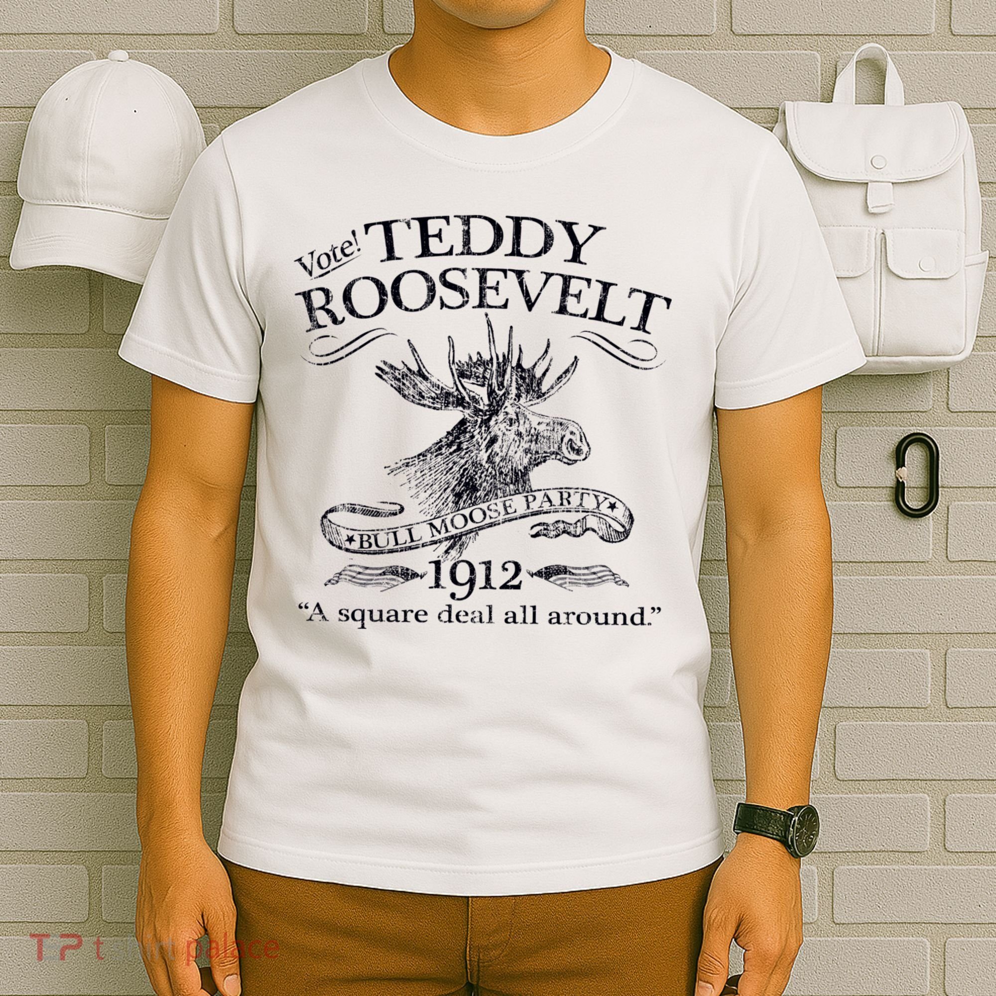 Teddy Roosevelt Bull Moose Party 1912 Presidential Campaign T-Shirt