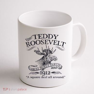 Teddy Roosevelt Bull Moose Party 1912 Presidential Campaign Coffee Mug back