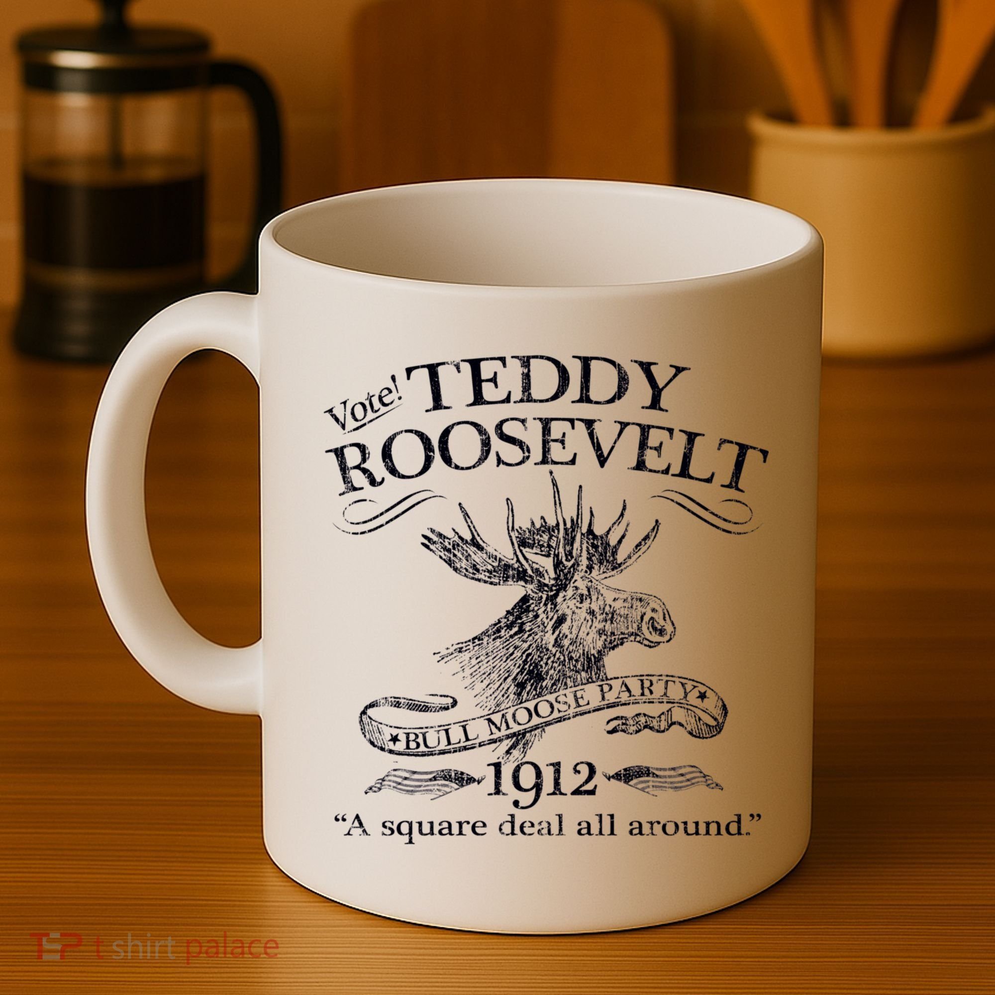 Teddy Roosevelt Bull Moose Party 1912 Presidential Campaign Coffee Mug