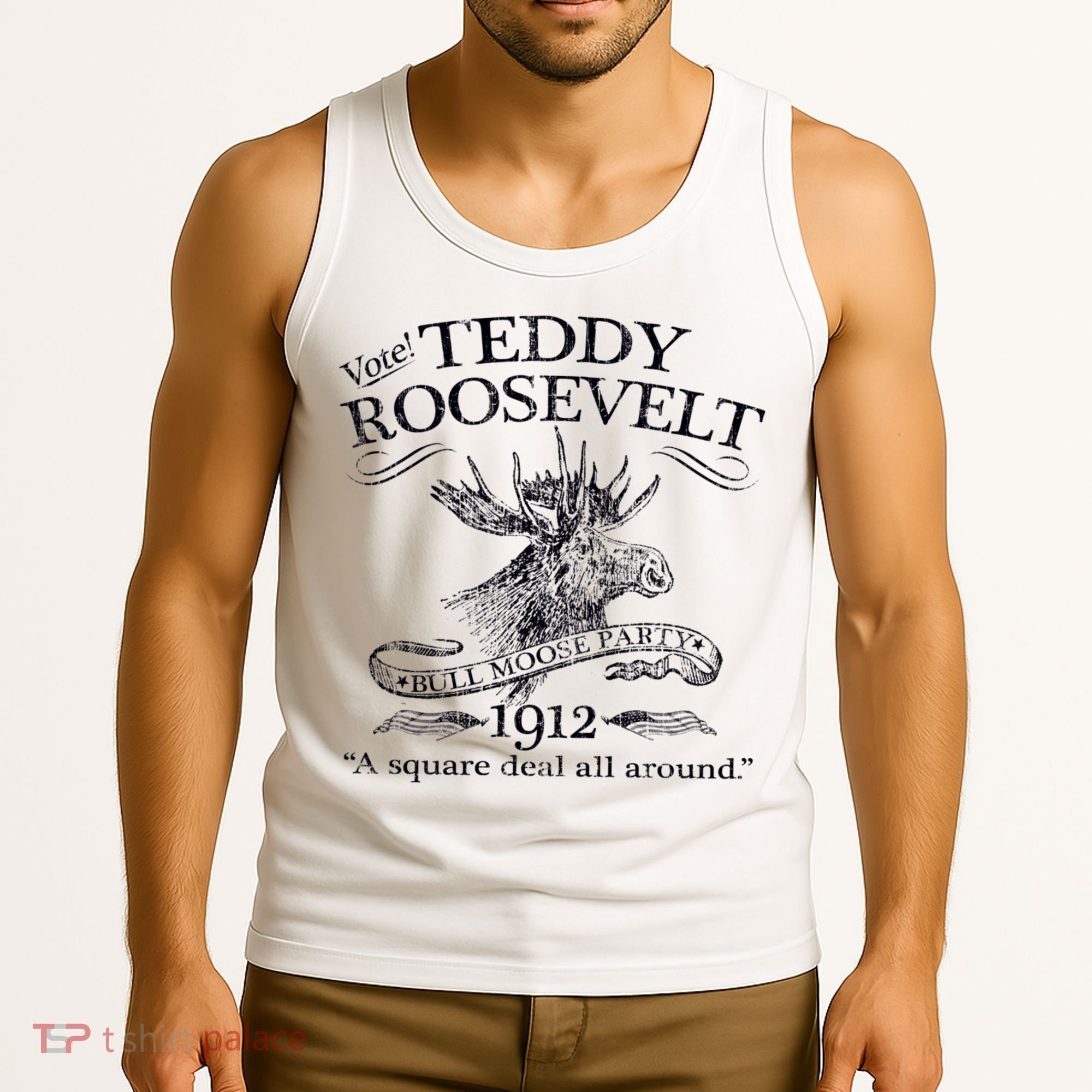Teddy Roosevelt Bull Moose Party 1912 Presidential Campaign Tank Top