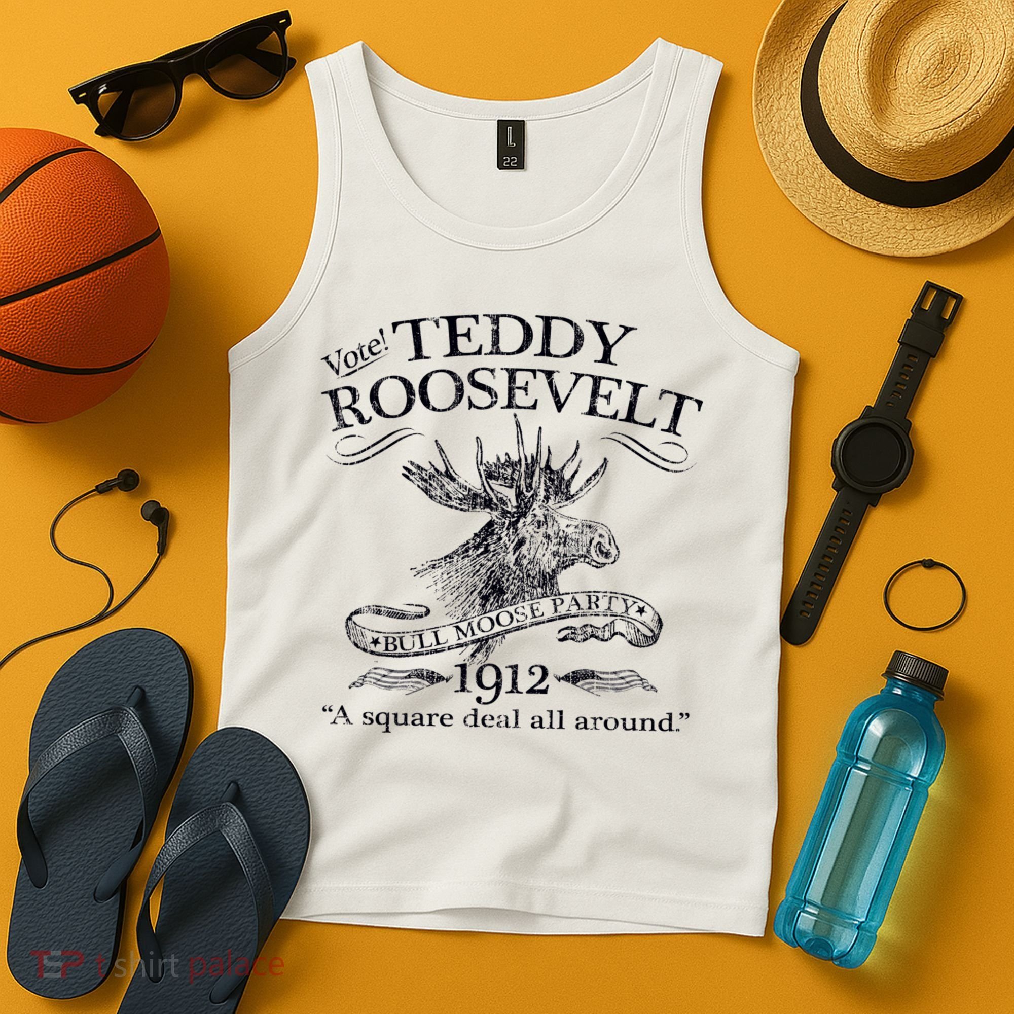 Teddy Roosevelt Bull Moose Party 1912 Presidential Campaign Tank Top