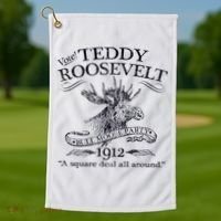 Teddy Roosevelt Bull Moose Party 1912 Presidential Campaign Golf Towel thumb 1
