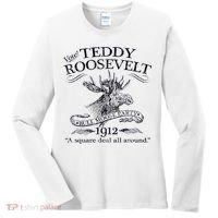 Teddy Roosevelt Bull Moose Party 1912 Presidential Campaign Women's Long Sleeve Shirt thumb 0