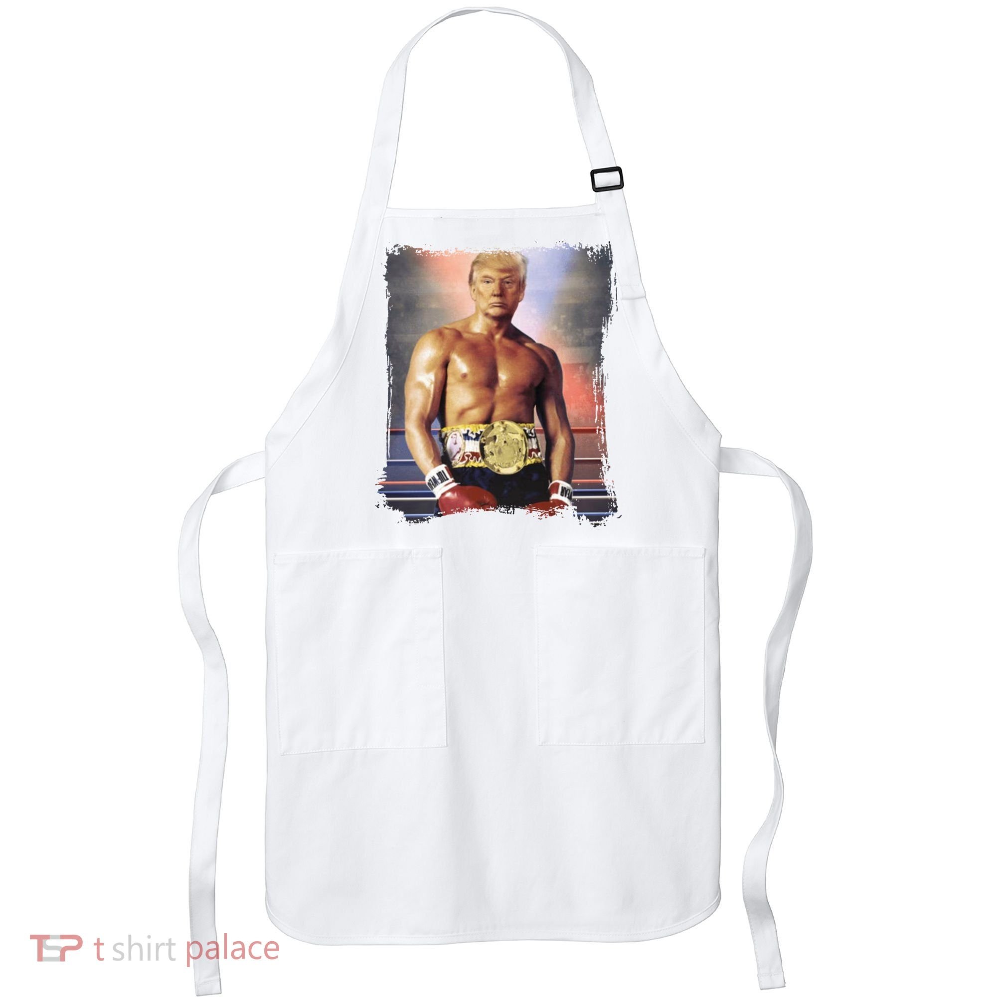 Trump Rocky Boxer Funny Apron