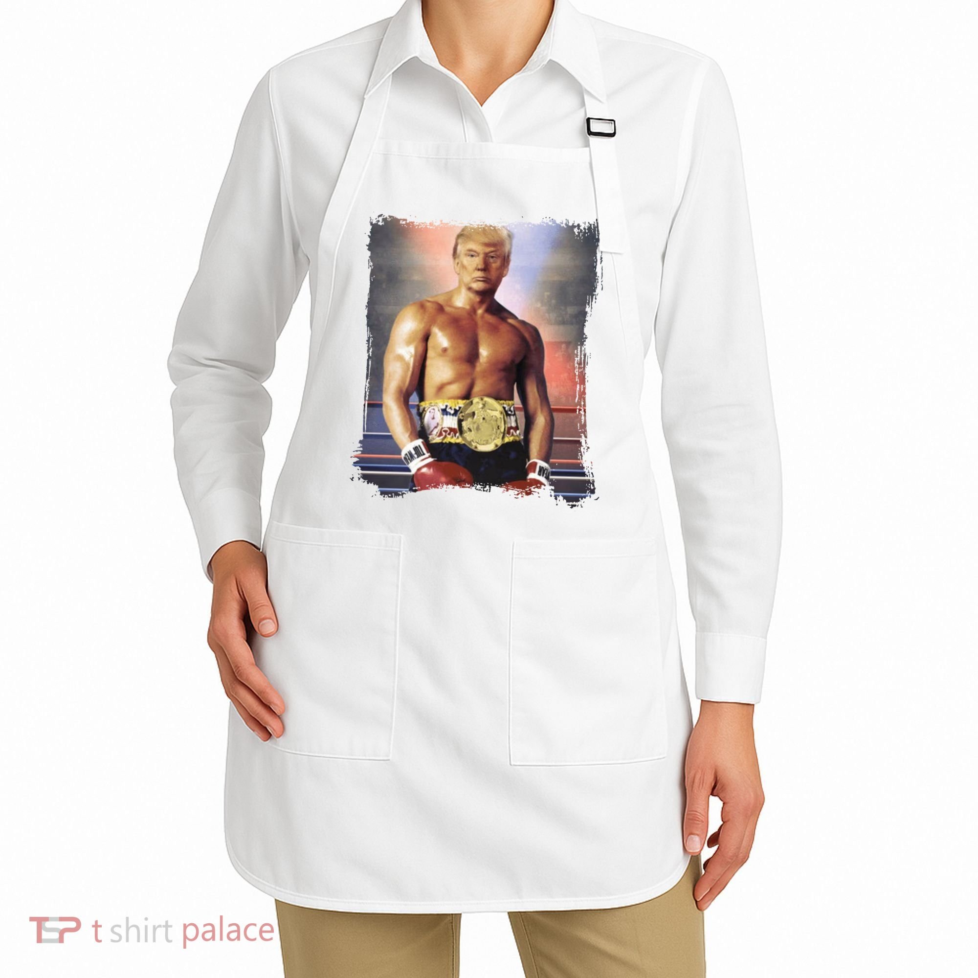 Trump Rocky Boxer Funny Apron