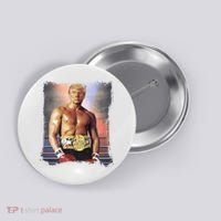 Trump Rocky Boxer Funny Button thumb 0